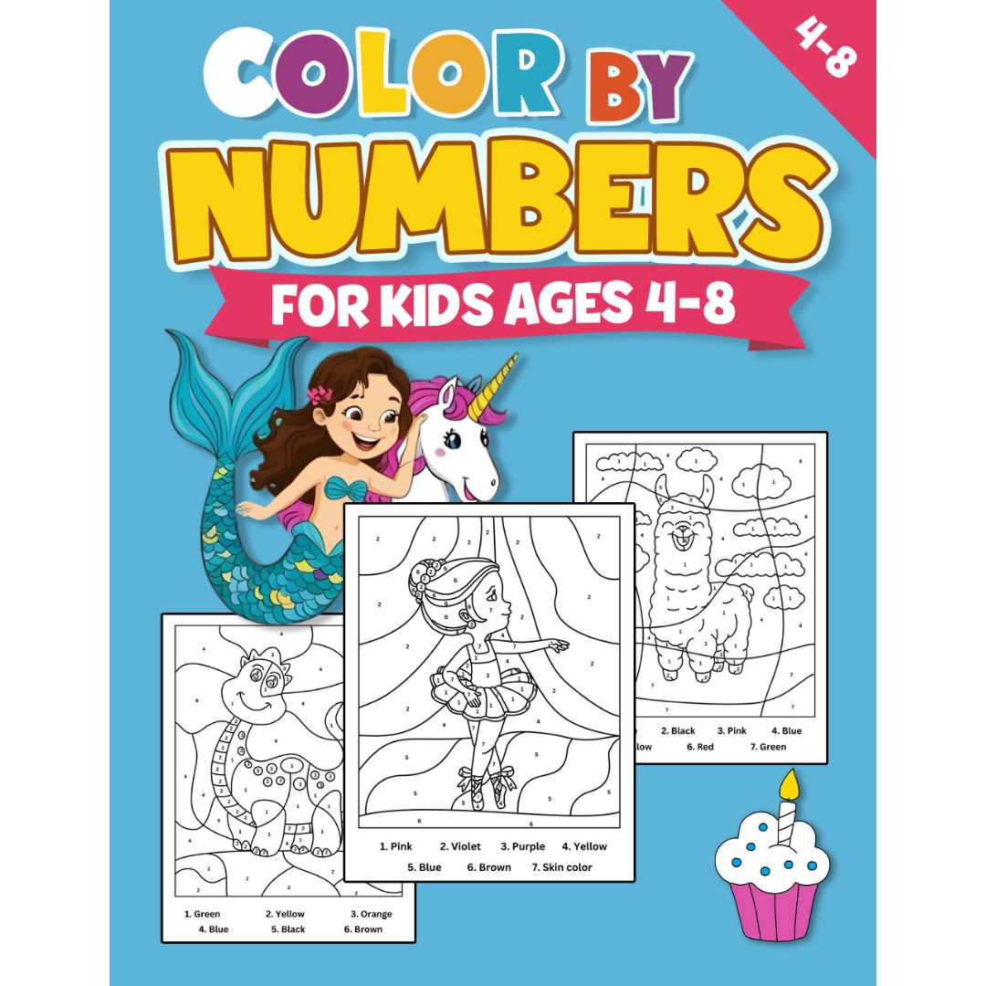 Color by Number Coloring Book for Kids Ages 4–8 | Fun & Easy